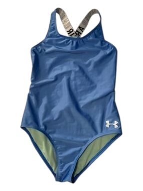 Under Armour Blue Girls' One-Piece Swimsuit, Sz 10